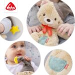 Fehn Kuscheltier Bär Bruno – Weicher Teddybär für Neugeborene als Einschlafhilfe - Stofftier zum Greifen, Fühlen – Bild 4